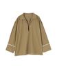 N Natural Beauty Oversized Skipper Brown Basic Shirt, Women's,