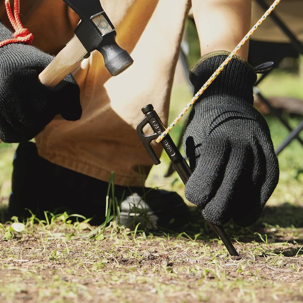 CAPTAIN STAG Колышек кованый колышек CS кованый сплошной колышек 20 см катионное электроосаждение черный сделано в Японии UA-4547