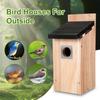 Hummingbird House Natural Wood Waterproof Bird House Wooden Waterproof Birdhouse Hut Decoration For Patio Lawn Tree Window