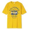 California Malibu Beach Bum Prints Printing Clothes Men Oversize T Shirt Summer Comfortable Casual T-Shirt Cotton Tee Shirt