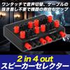 EdisonBrain Speaker Selector 2 in 4 out Speaker Switcher Stereo Amplifier Audio Splitter Box Banana Plug Type 2 Inputs 4 Outputs