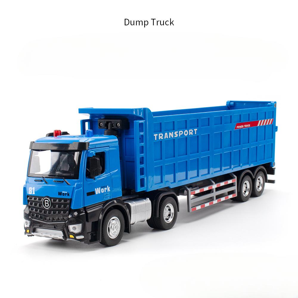 1:24 Инженерный автомобиль Сплав Литой под давлением Игрушечная модель автомобиля Звук Свет Съемный кузов Игрушка для ребенка Подарок на день рождения Коллекция Украшение