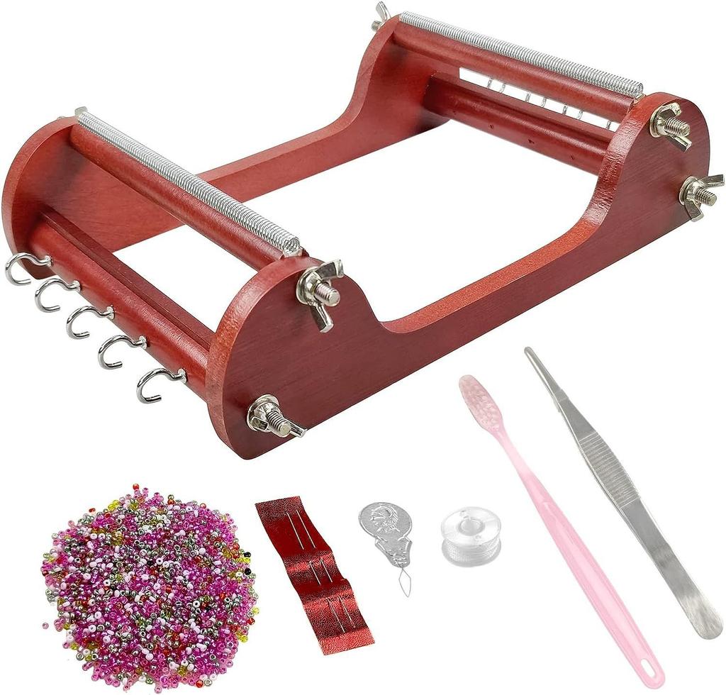 Инструмент для плетения из деревянных бусин Деревянные бусины включают Бусины Нити Иглу для браслетов ожерелий