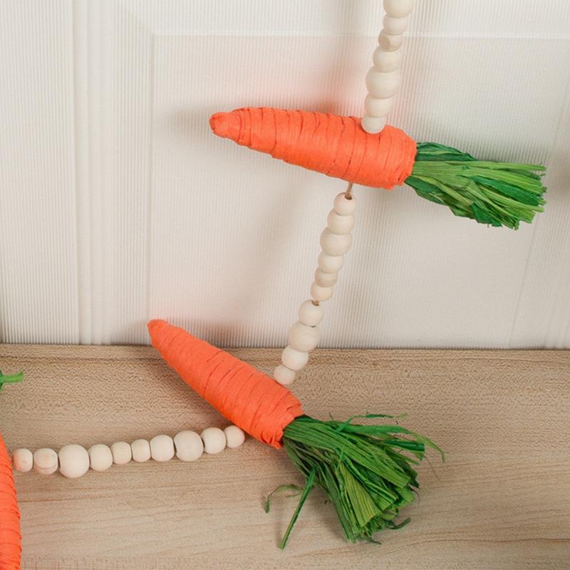 Carrot Decorations Easter Carrot Banner String Vivid Durable Unique Adorable Easter Carrot Ornament For Wall Window Fireplace