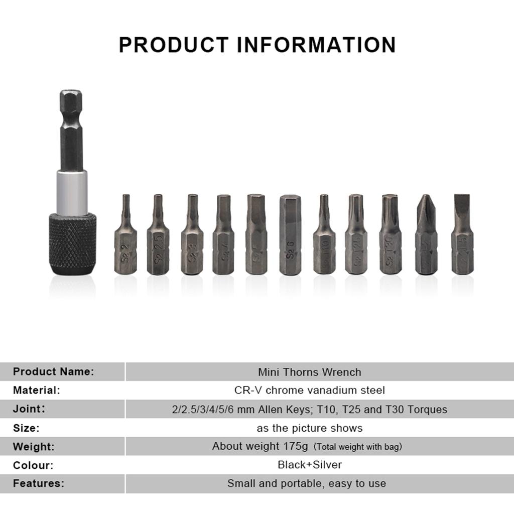 Bicycle Ratchet Spanner Set Quick Release Socket Repair Tools 1/4 Allen Key Wrench Screwdriver Hand Tool
