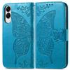 For Samsung Galaxy S25 Edge Case with Strap Butterfly Pattern PU Leather Wallet Phone Cover