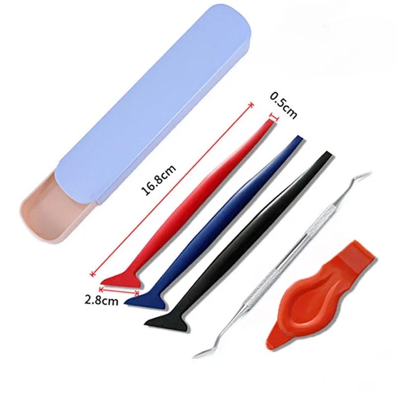 5pcs Car Vinyl Film Scraper Gap Treatment Plug Seam Sealing Edge Car Color Changing Film Film Edge Trimmer Beauty Micro Tool