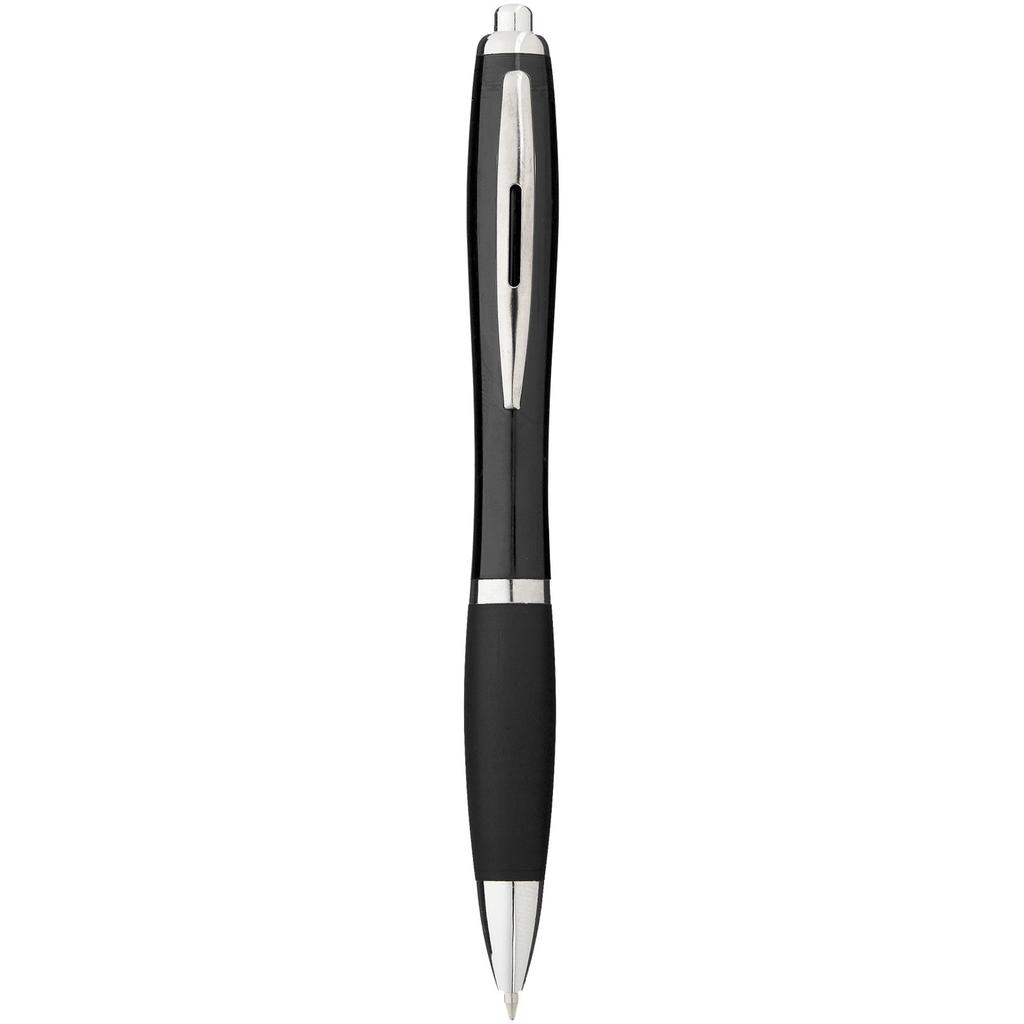 Pen of color with colored grip "Nash" (black ink) Deep black