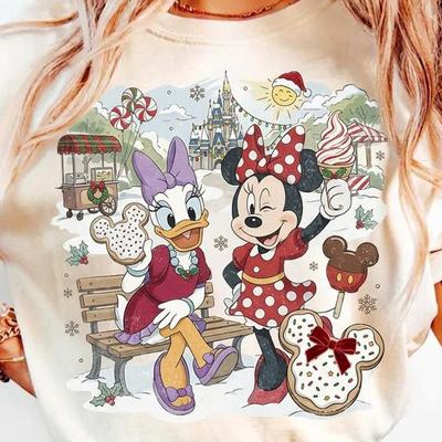 Disney Christmas Shirt Minnie Daisy Disney World Holiday Tee Retro Comfort Colors Magical Vacation T-Shirt