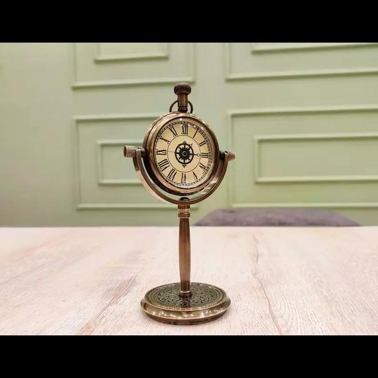 Настольные часы, твердая латунная подставка, морской антикварный ~ подвесной декор для стола