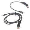 Двухпортовый USB-кабель CREATE для зарядки 66 Вт, быстрая передача данных, плетеный из полиамида, постоянное быстрое уплотнение, для нескольких электронных устройств