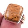 Natural Maryam Jasper Gemstone 925 Sterling Silver Two Tone Ring Size 6.5 Q2Z39