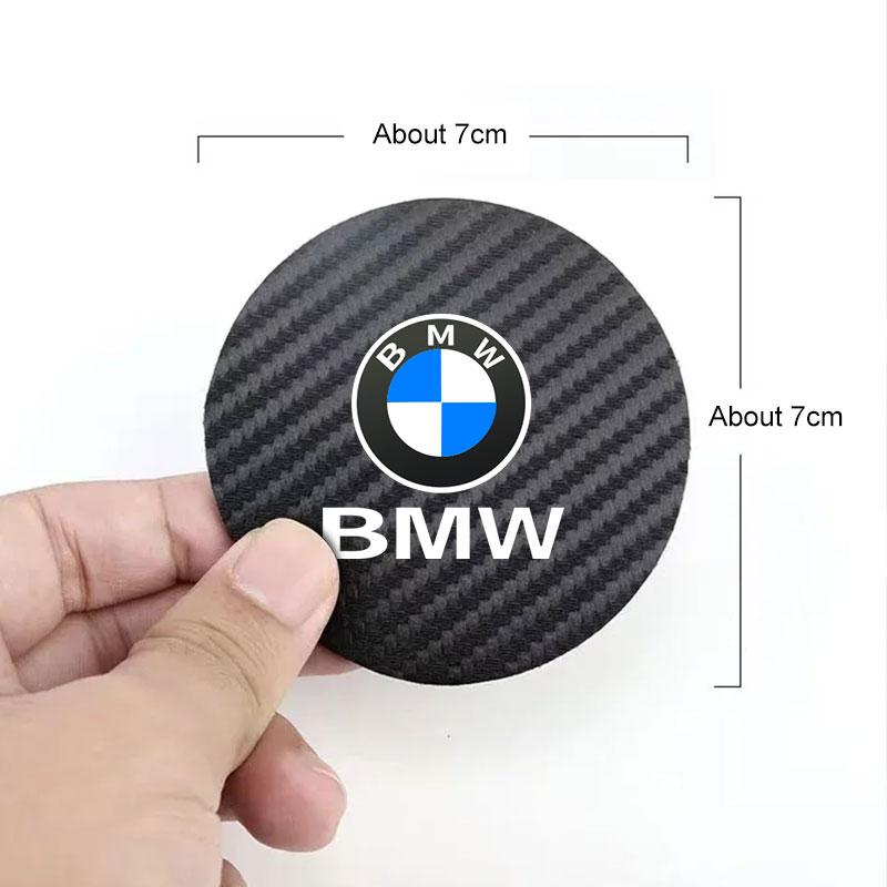 BBJK3 2Pcs Car Coaster For BMW 1 2 3 4 5 6 7 Series X1 X3 X4 X5 X6 X7 F20 G20 G30 G05 G11 F15 F16 G01 G02 Water Cup Mat Non-slip Pad