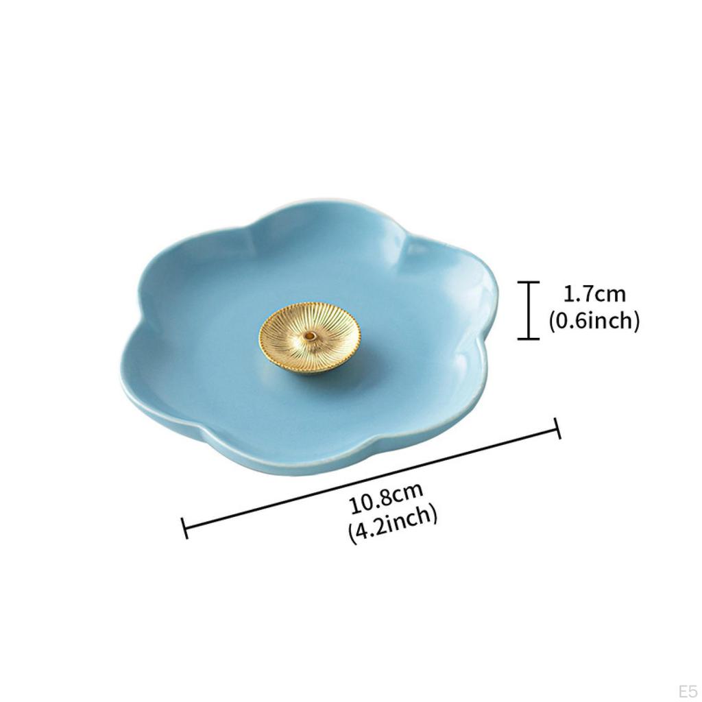 Керамическая курильница с цветком, держатель курильницы для палки, подставка для камина