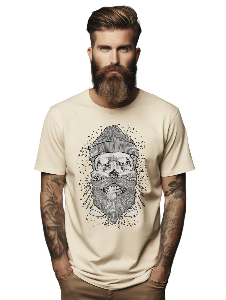 PrintBar Bearded Bone Sailor T-Shirt Mens Womens Tees Top - Funny and Whiskered! Funny T-Shirt Mens Womens Tees Top, Unise
