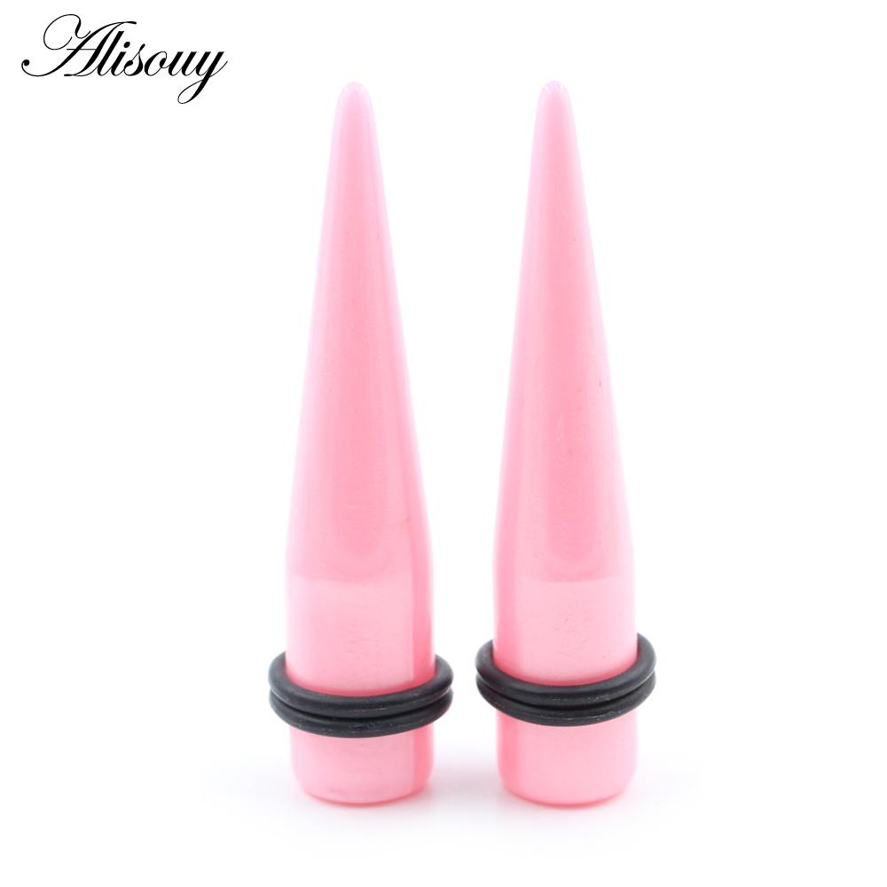 Alisouy 2 шт. жемчужный цвет акриловый конус ушной конус туннельный заглушка расширитель плоти растяжитель серьги калибры пирсинг украшения для тела