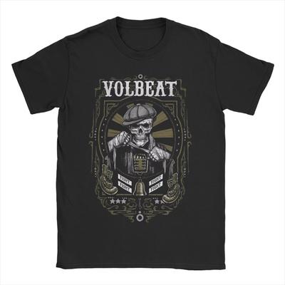 2025 Volbeats Greatest of All Tours Лето 100% Чистый Хлопок Печатная Футболка Мужская Женская Металлическая Музыка Веселая Короткий Рукав Взрослые Топы