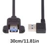 Высокоскоростной USB 3.0 удлинительный кабель 5 Гбит/с с адаптером под прямым углом/прямой головкой, штекер-розетка, дизайн с ушками для надежного крепления