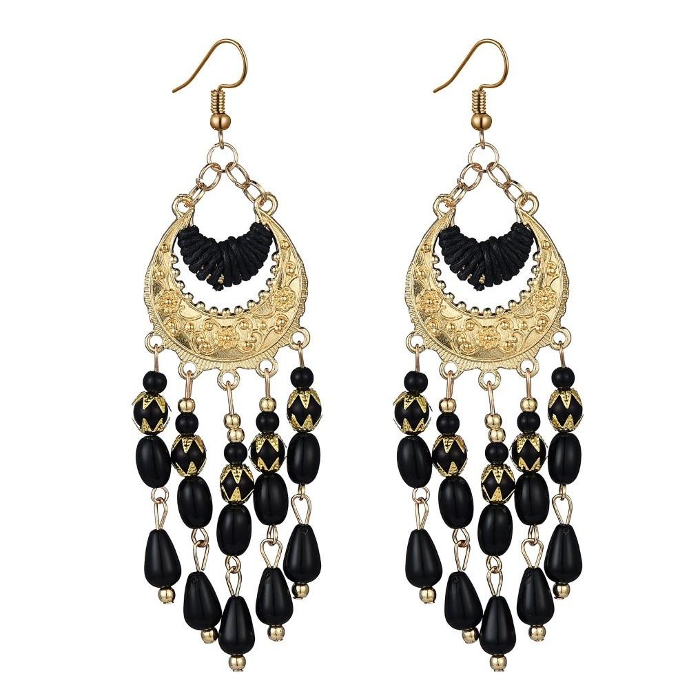 Boho Ethnic Dangle Earring Metal Ear Studs Vintage Drop Pendant Earrings  Jewelry