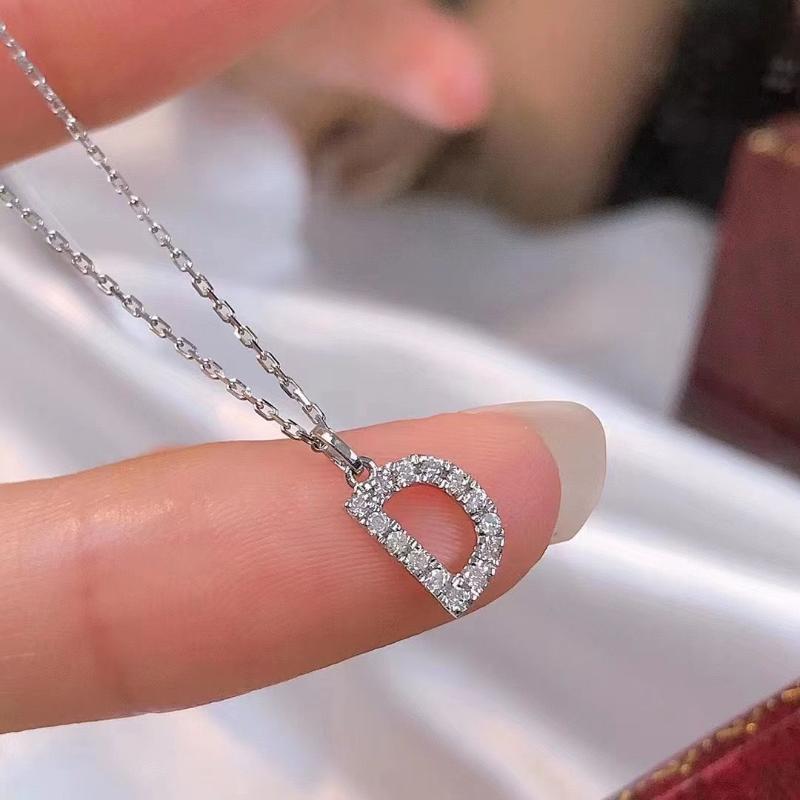 Модная блестящая подвеска-шарм с буквой от A до Z, ожерелье с 26 инициалами, алфавитом, именем, цепочка для ключицы, праздничное ювелирное украшение, подарок