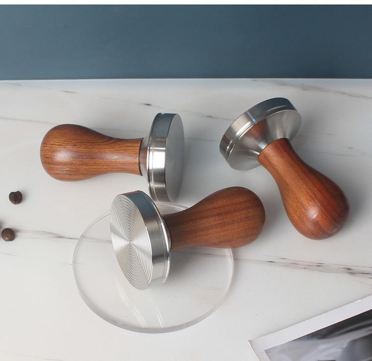 Темпер для кофе из нержавеющей стали 304, красный гуйбао, цельное плоское дно, резьба, 51/58 мм