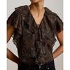 Lauren Ralph Lauren Paisley Ruffle Trim Josette Blouse Wmlrshtsn820153001
