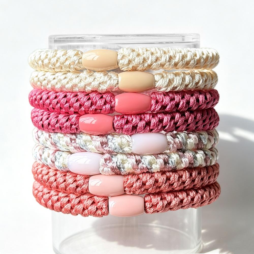 Braided High Stretch Hair Ties | Sport High Ponytail Bands for Women 8PCS Hair Accessoires