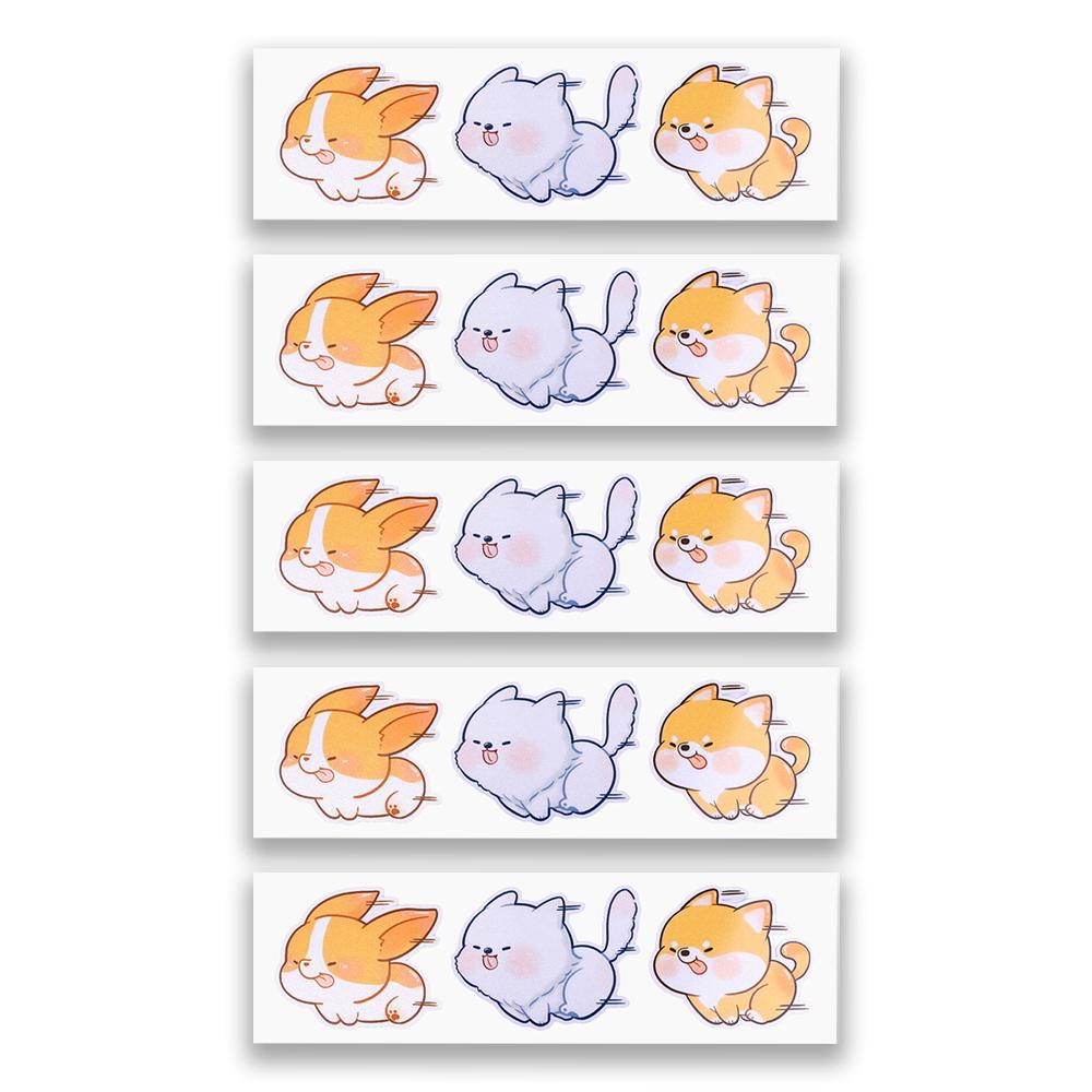 Cartoon Animal Car Stickers Conceal Scratch Decorative Stickers Auto Electric Motorcycle Body Styling Decor Scratch Animal Decal