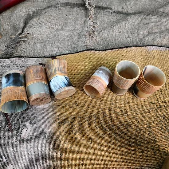 Набор из 12 аутентичных мини-кружек из стекла в виде рога викингов, посуда для медовухи, виски, домашний декор, средневековые кубки ручной работы