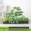 Artificial Areca Palm & Elephant Ear Plant Divider