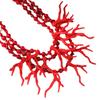 Multi-layer Beaded Coral Necklace Bohemia Ocean Style Beach Choker Coralal Pendant Necklace  Summer
