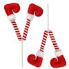 Striped Pants Christmas Elf Legs Cute Christmas Tree Top Decoration  Room Decorations
