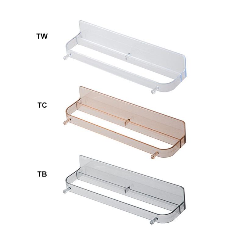 Прозрачная полка для тапочек в ванной комнате, бесплатная перфорированная настенная подвесная полка для хранения обуви, полка для туалетной обуви