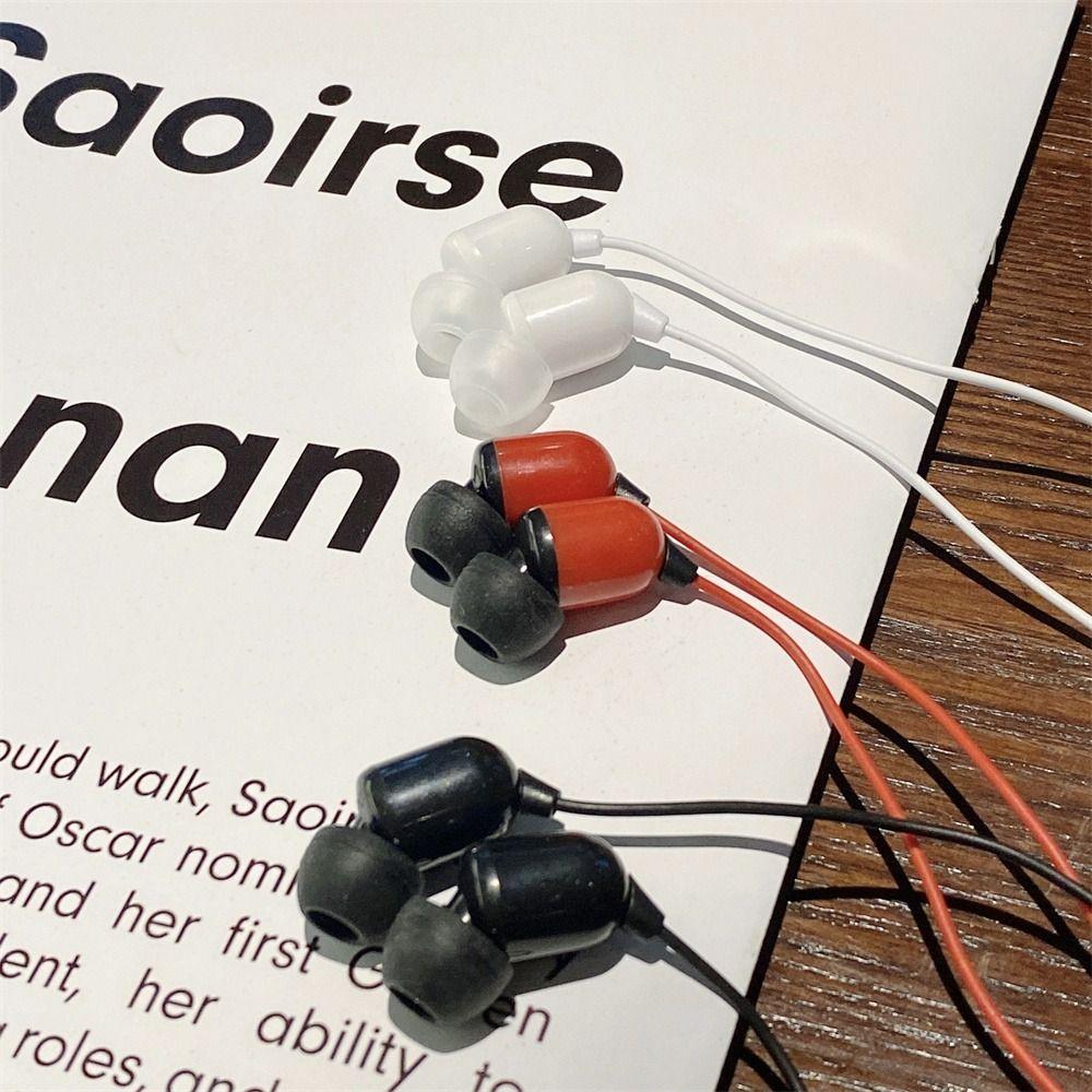 White Black Red Monitor Headphone Wires Headphone Stereo Earbuds Wired Earphone In-Ear Earphone