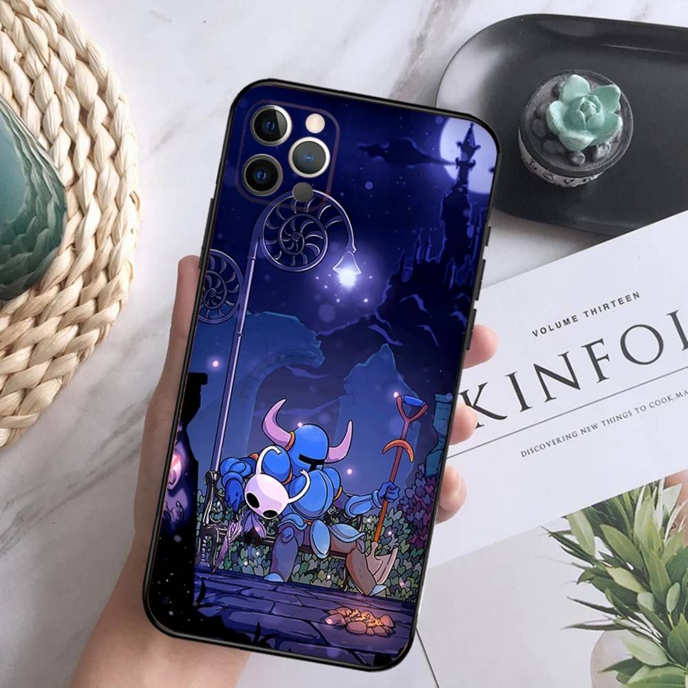 H-Hollow Knight Silksong Phone Case For iPhone 17,16,15,14,13,12,Pro,Max,Plus,E,SE4,Air,Mini Black Soft Box