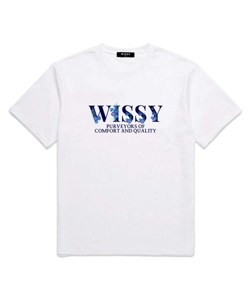 Футболка с коротким рукавом и цветочным логотипом Wissi (Ws005) белый