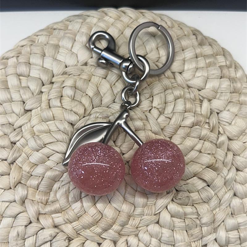 Розовый Хрустальный Вишневый Брелок-Подвеска для Сумки Наплечной Сумки Женский Высококачественный Брелок Аксессуары для Сумок Женский Подарок