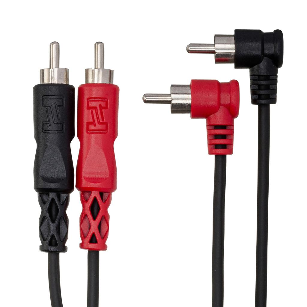 Аудиокабель Hosa 1 м RCA x 2 RCA x 2 CRA-201R - L-образный