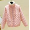 New Fashion Autumn Cashmere Women's Jacket Winter  Stand Collar Thick Student Parkas Pink Green Yellow Warm Coat
