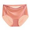 4 шт. бесшовных трусиков Ice Silk большого размера для женщин со средней талией, антибактериальный шелк и чистый хлопок, дышащий, приподнимающий бедра, идеально подходит для девочек-подростков