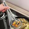 Stainless Steel Oil Splatter Filter Multi Functional Kitchen Tool for Frying Cooking and Grease Straining with Ergonomic Handle