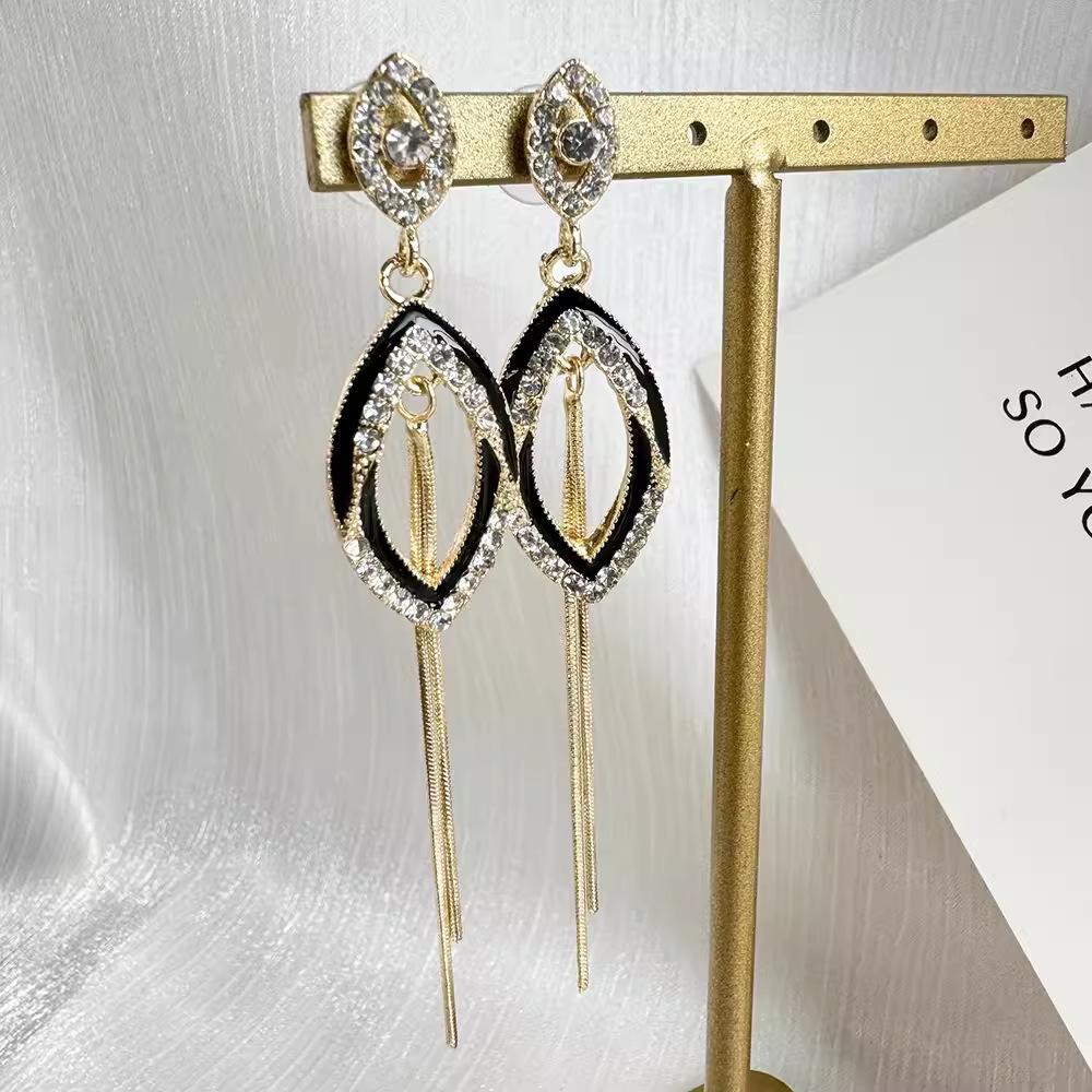 Геометрические преувеличенные длинные серьги с бахромой, серьги-гвоздики, женские серьги Tide High-End Temperament.