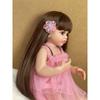 55CM Reborn Toddler Doll with Full Body Soft Silicone Raya Lifelike Soft Touch High Quality Pink Princess Doll Gifts for Children