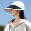 Ice Anti-Ultraviolet Sun Hat Women'S Fashion Sun Hat Outdoor Beach Hat Zipper Dual-Purpose Hat