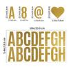 2.5-inch Gold Stamping Letter Sticker Large Alphanumeric Symbol Sticker Self-adhesive DIY Car Mailbox Decoration Sticker
