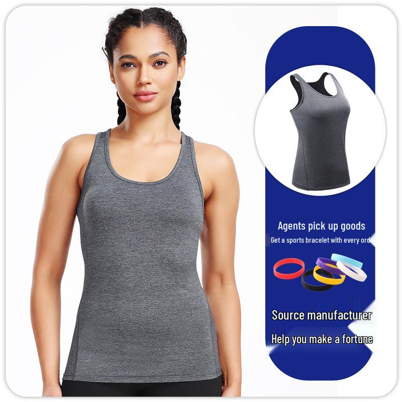 Женская майка для йоги — облегающий спортивный жилет без рукавов для бега и многослойной одежды