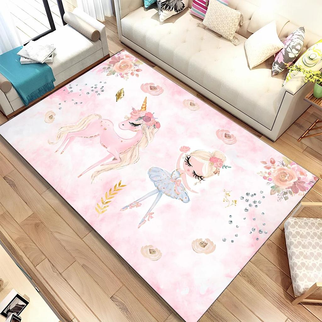 Милый коврик для балета, балерины, феи, мультяшный коврик, ковер для дома, гостиной, спальни, дивана, коврик для двери, детский нескользящий коврик