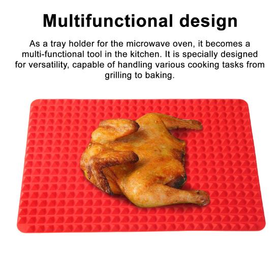 Силиконовый коврик для выпечки Термостойкий коврик для уменьшения жира для духовки, гриля Многофункциональный коврик для приготовления пищи для здоровой выпечки, гриля