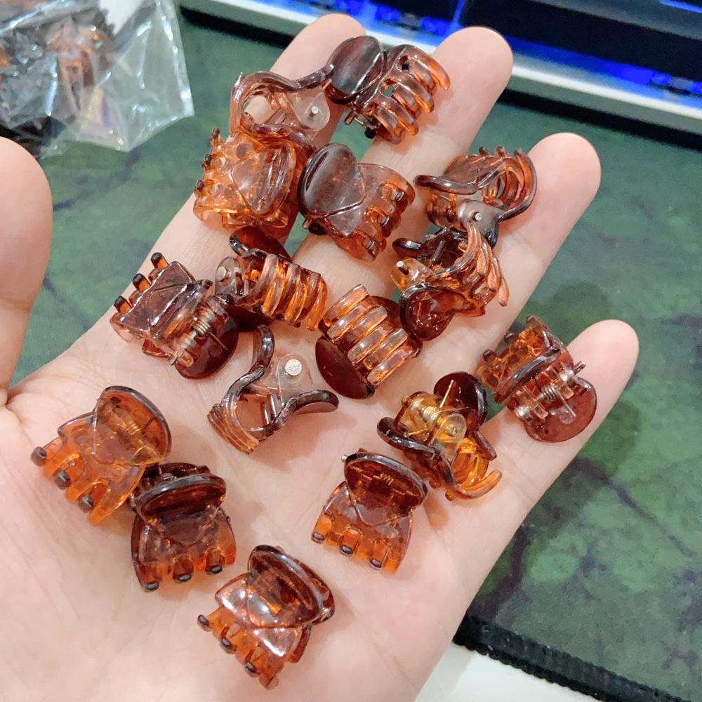 Мини-зажим-крабик черный 1,5 см: Универсальный DIY аксессуар для тонких волос