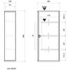 Asahi Wood Processing Slender Gap Storage Unit, 20cm Wide, White, SLK-9020ST-W